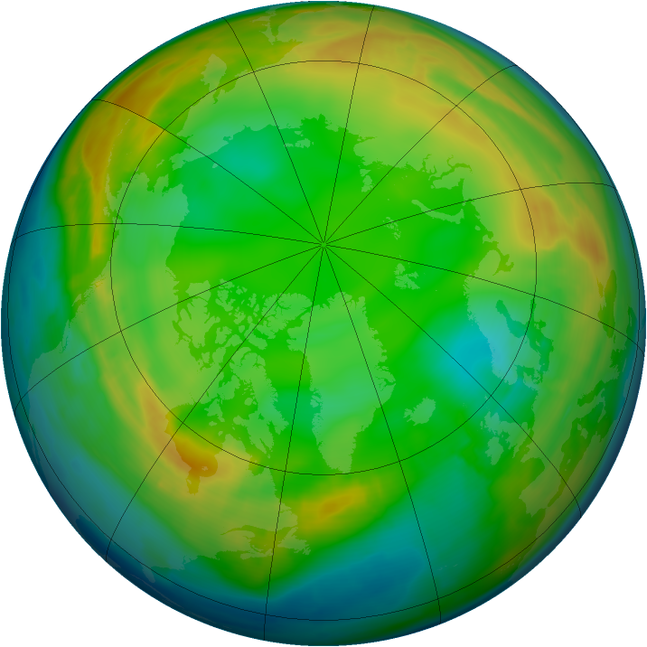 Arctic ozone map for 09 January 2009